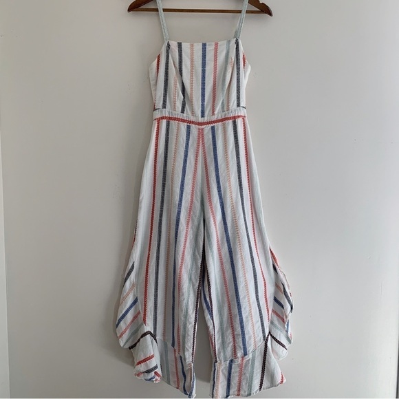 Anthropologie Pants - Red Carter Everly Cropped Ruffle Jumpsuit Small Anthropologie
